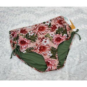 Kona Sol High Waist Bathing Suit Bottoms XL Ruched New with tags